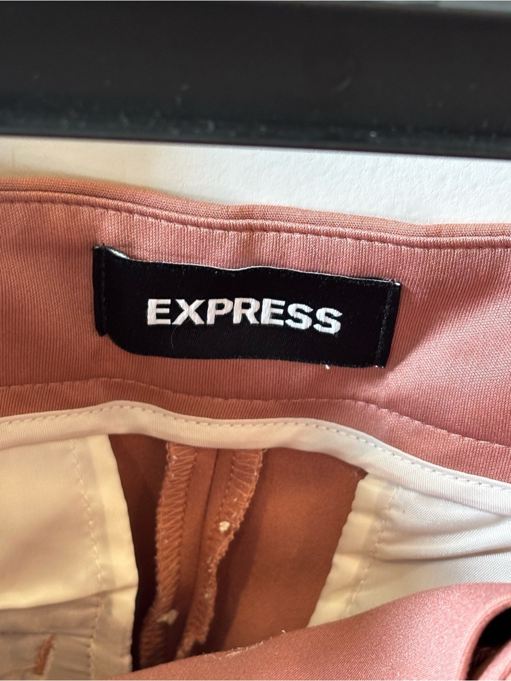 Express High-Waist Lace-Up Shorts in Dusty Rose - Picture 3 of 5